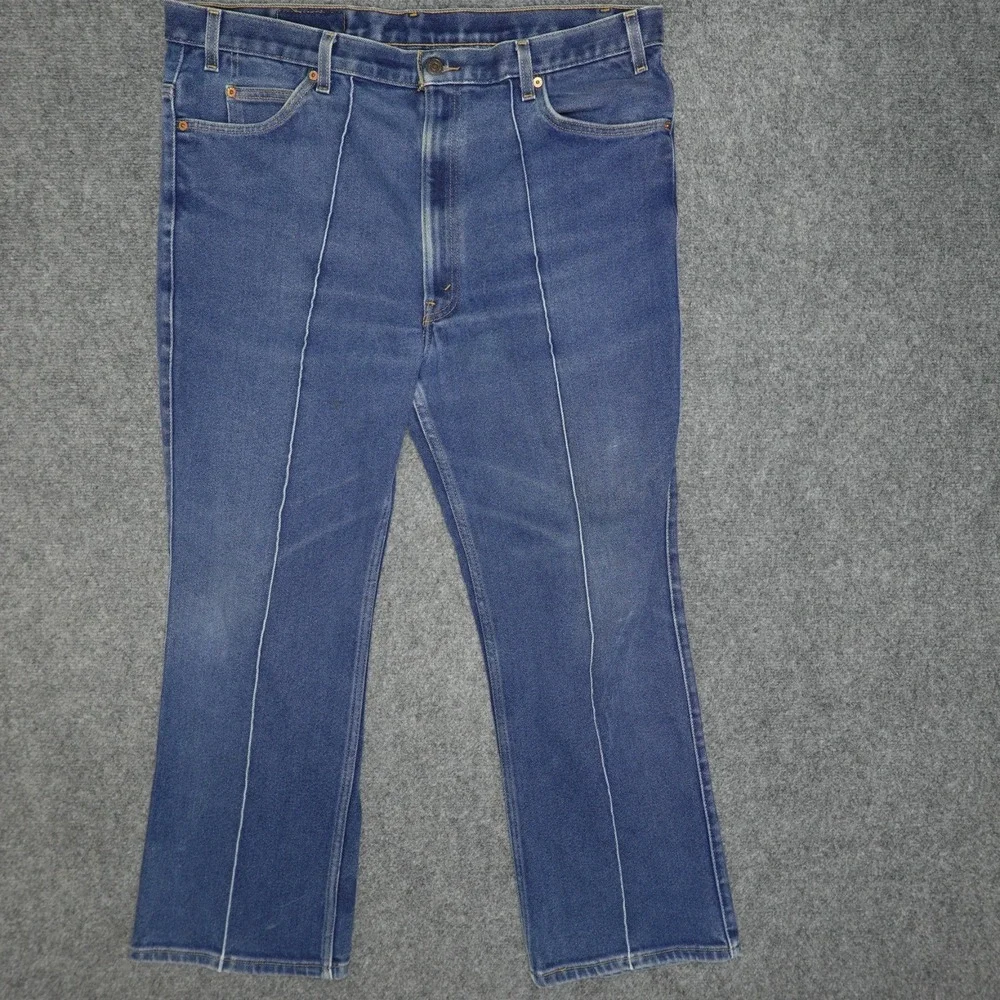 Vintage Levi's 517 Jeans Mens 42x30 Blue Boot Cut Creased Western Denim‎